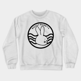 Water Rabbit Portrait Black Line Chinese Zodiac Crewneck Sweatshirt